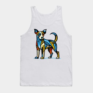 Pop art dog illustration. cubism illustration of a dog Tank Top